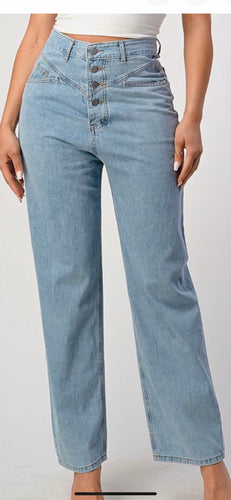 Light Wash Cropped Jeans (S,M,L)