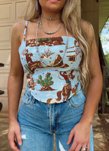 Load image into Gallery viewer, Tucson Jacquard Corset Top
