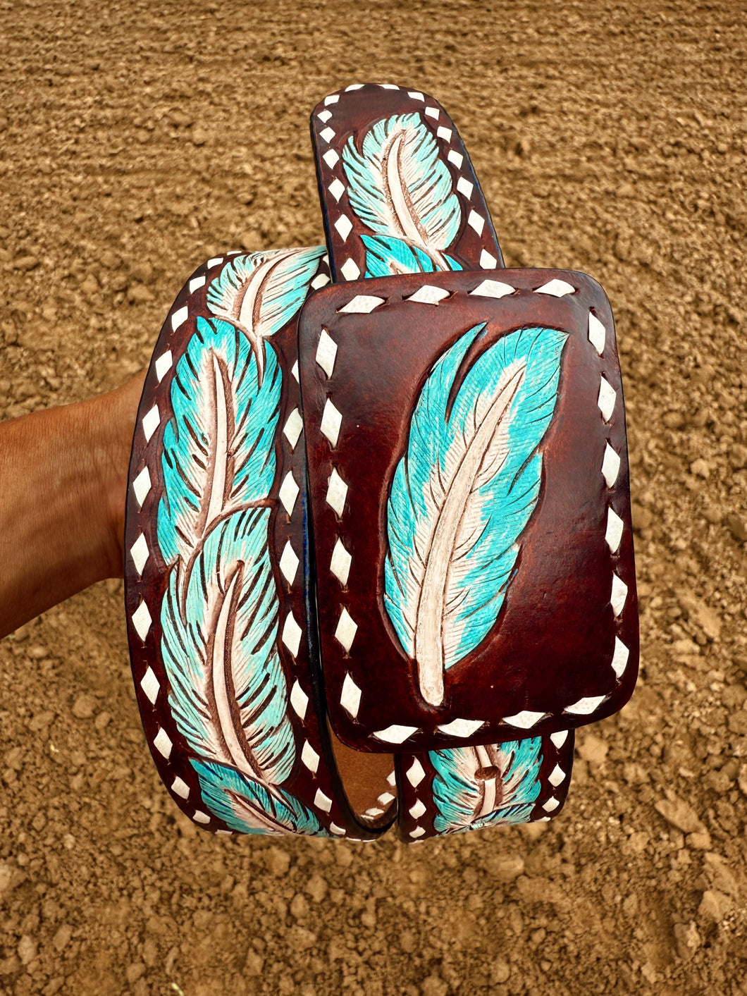 The Turquoise Feather Belt