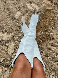 Wild Card White Boots