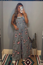 Load image into Gallery viewer, Floral Denim Overalls