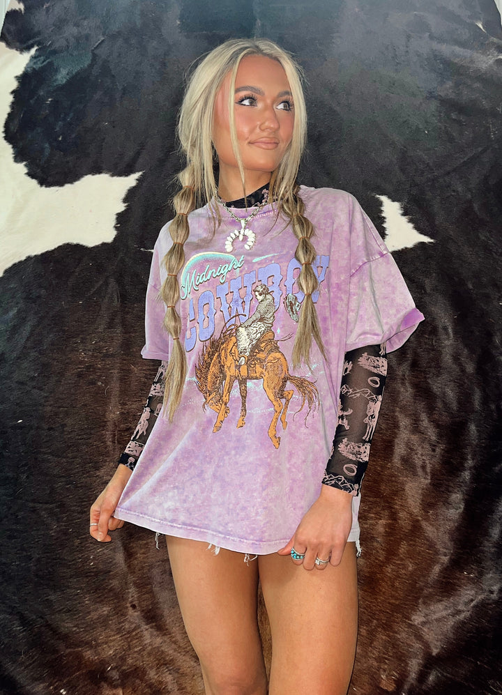 Midnight Cowboy Lavender Tee