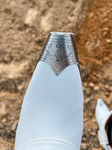 Wild Card White Boots
