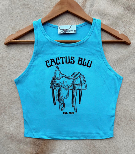 Turquoise Logo Tank Top