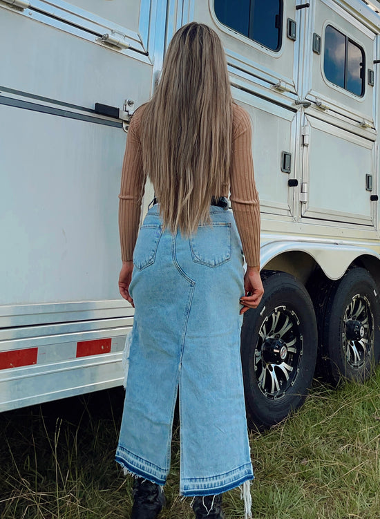 High Noon Denim Skirt