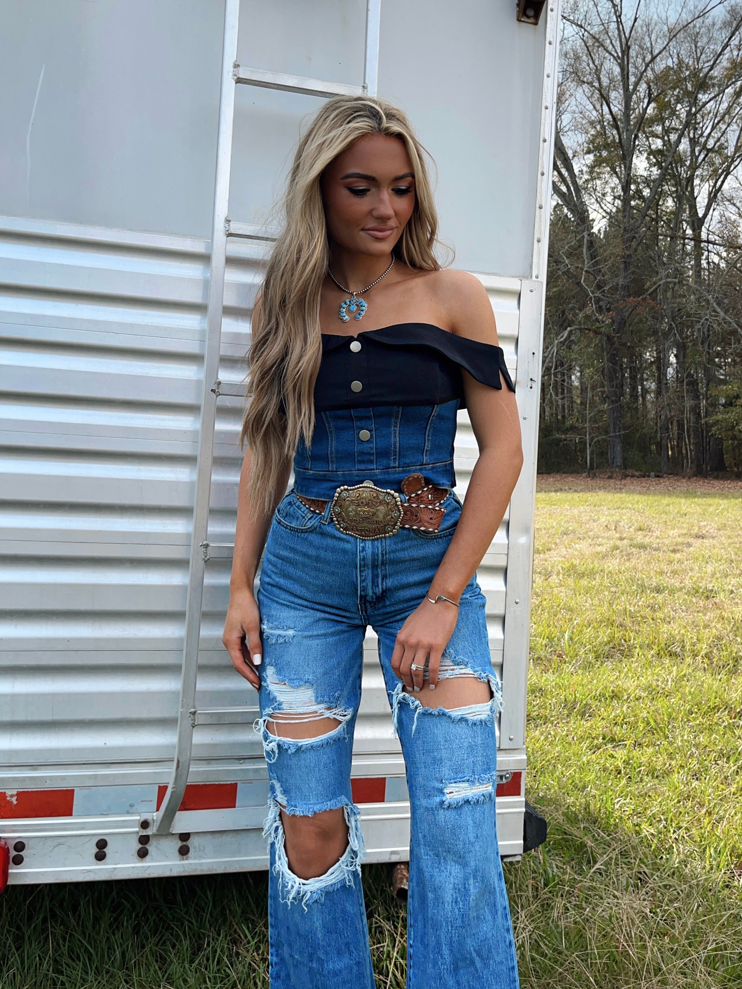 The Greeley Denim Top