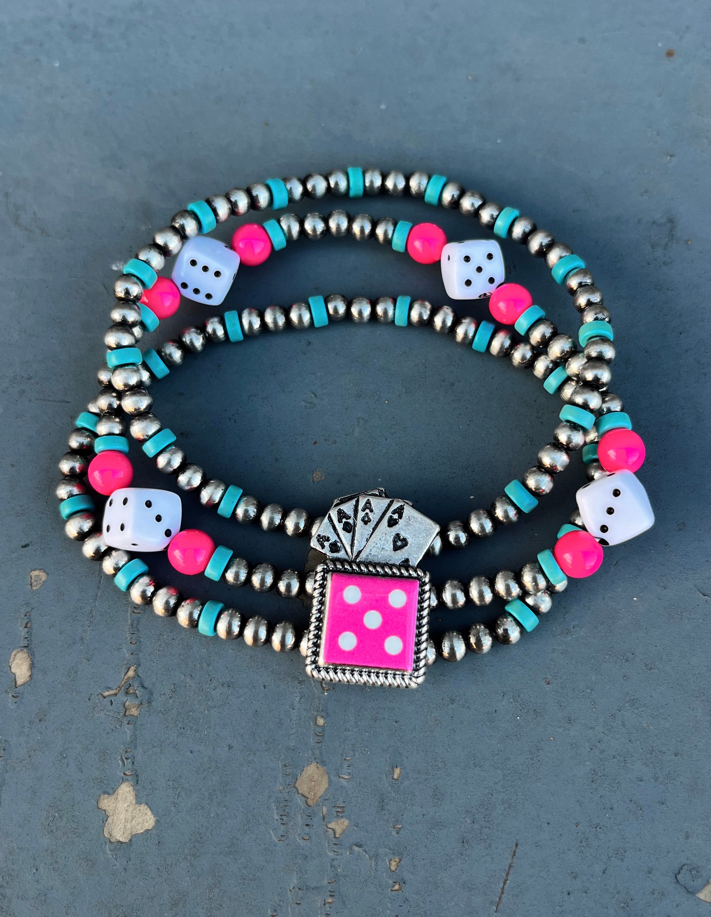 The Pink Dice Bracelet