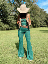 Load image into Gallery viewer, Gambler Glittered Jumpsuit—Green