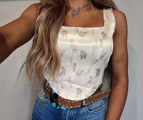 The Longhorn Corset Top