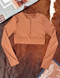 Hazen Half Zip—Camel