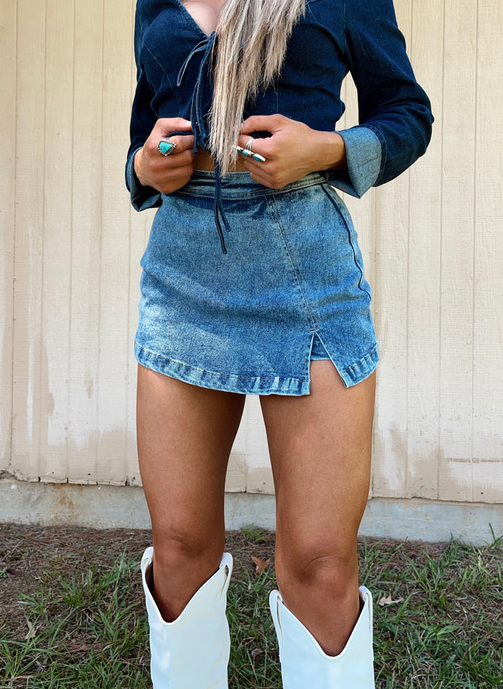 Stevie Denim Skort