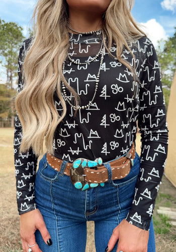 The Branded Mesh Top