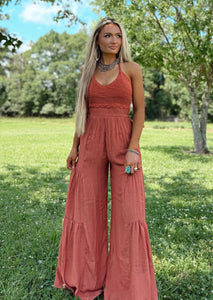 The Rust Crochet Jumpsuit