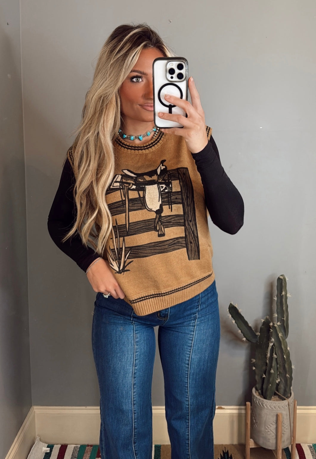 The Saddle Sweater Vest