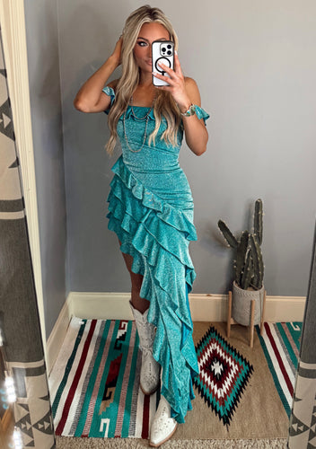 Jade Shimmer Dress