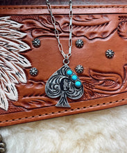 Load image into Gallery viewer, Ace of Spades Initial Necklace