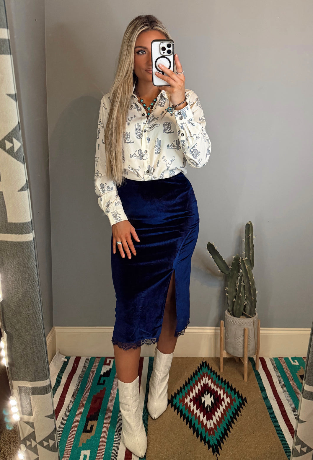 The Midnight Velvet Skirt