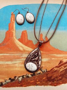 Coyote Moon Necklace & Earrings Set