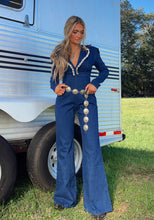Load image into Gallery viewer, Denim Embellished Jumpsuit