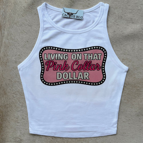 Pink Collar Dollar Tank Top