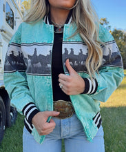 Load image into Gallery viewer, Cowboy Roundup Bomber Jacket