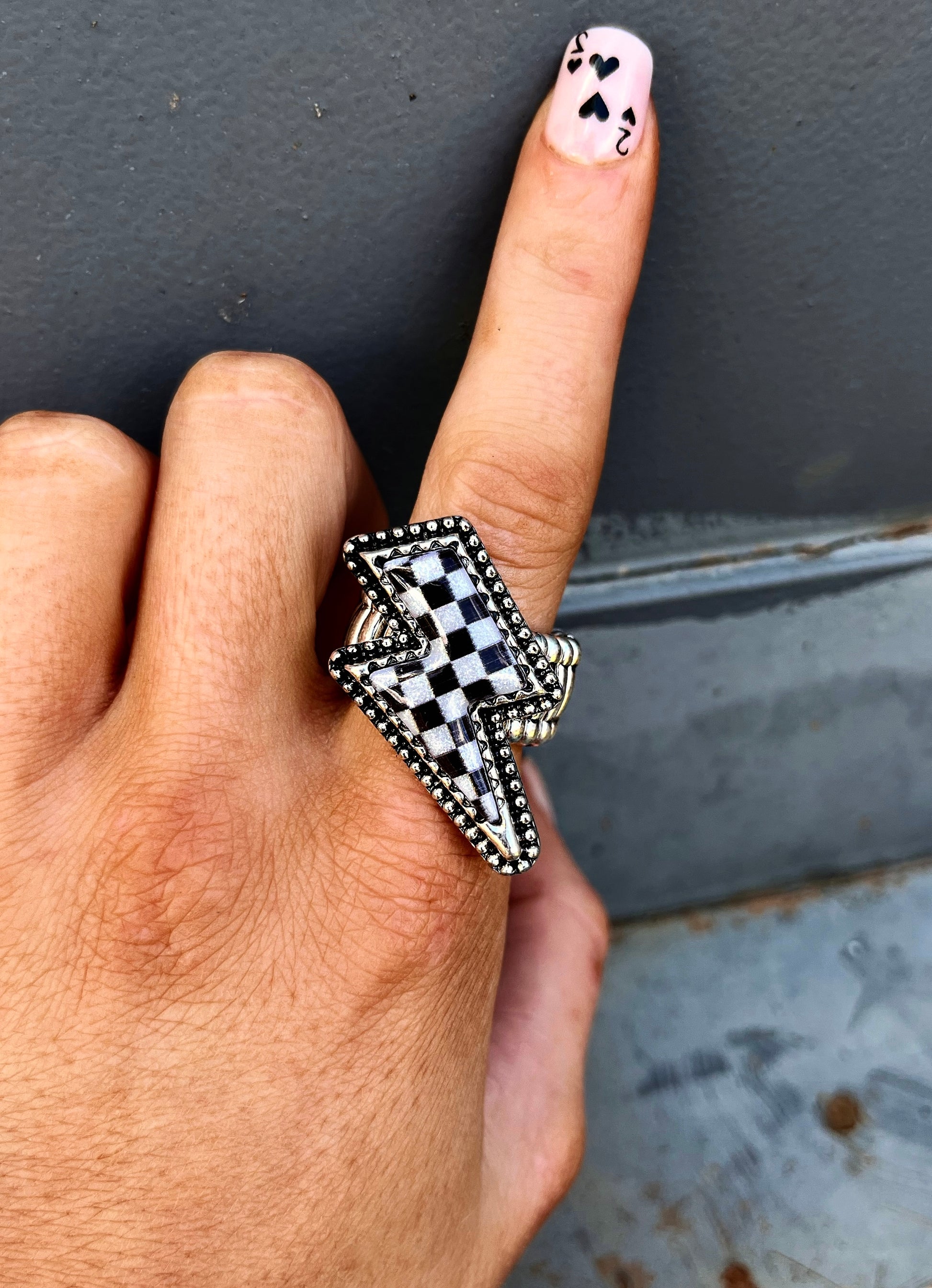 The Checkered Bolt Ring