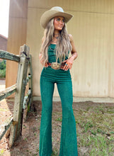 Load image into Gallery viewer, Gambler Glittered Jumpsuit—Green