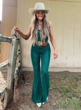 Load image into Gallery viewer, Gambler Glittered Jumpsuit—Green