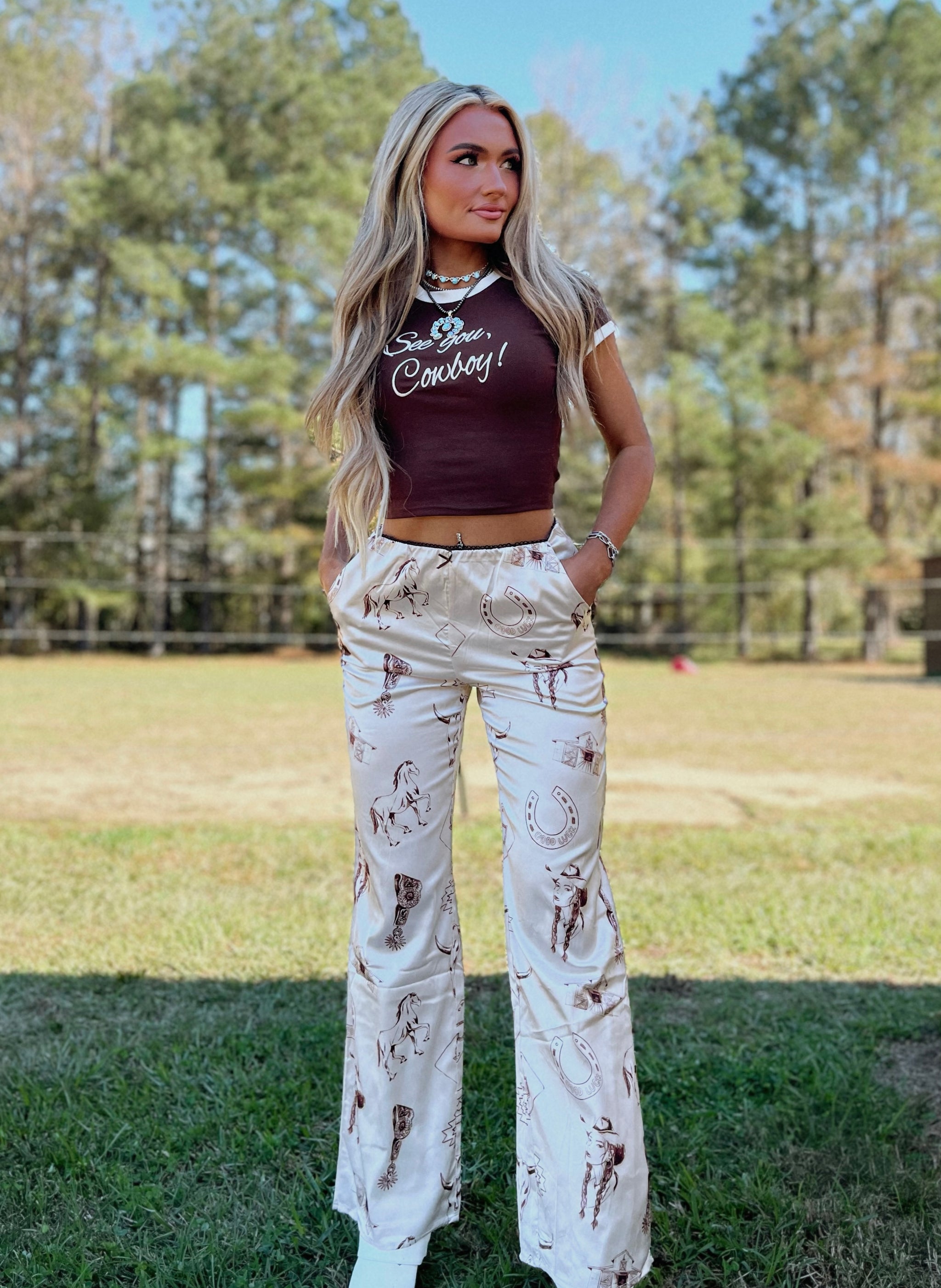 Modern Cowgirl Satin Pants