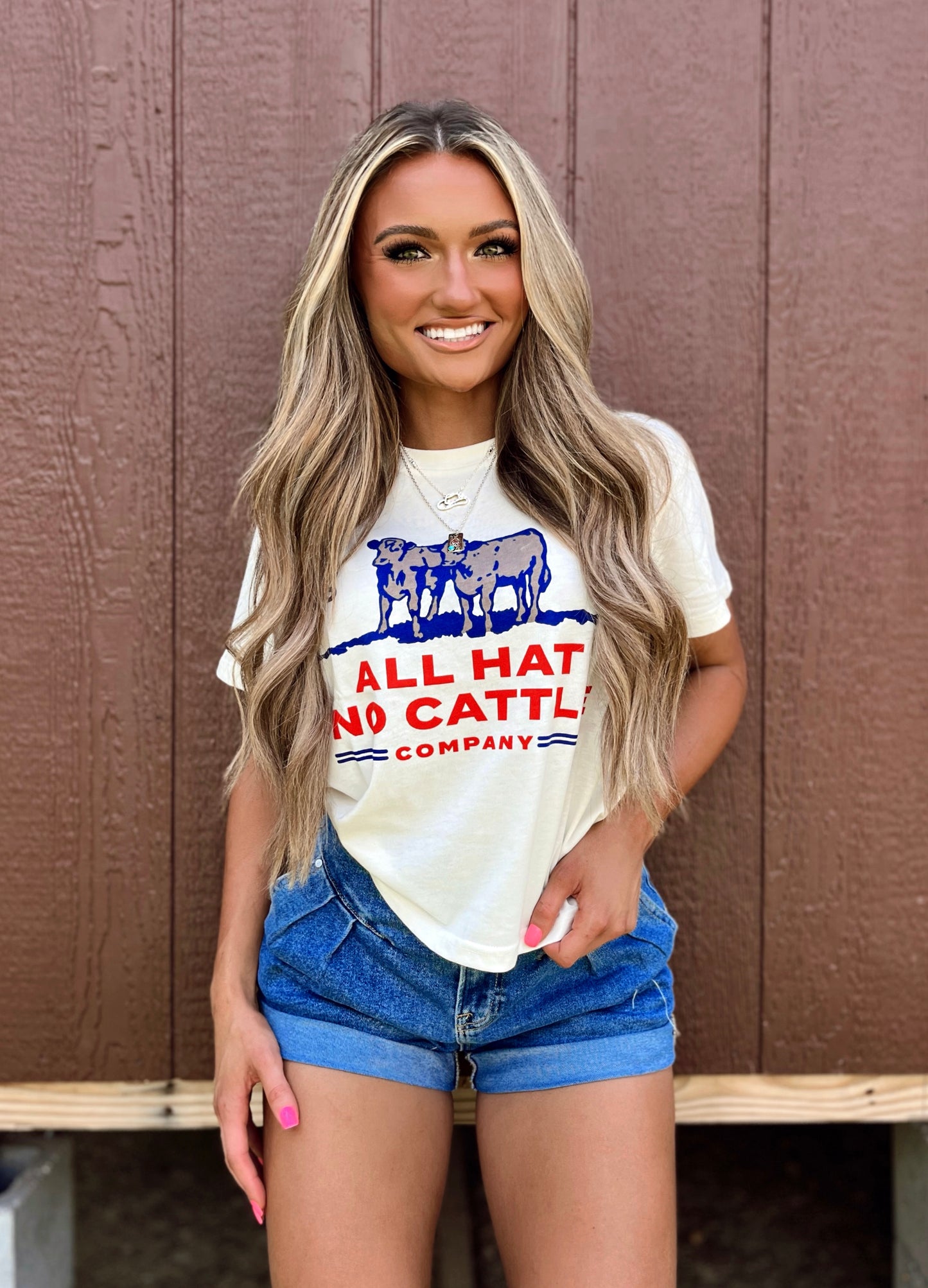 All Hat No Cattle Cropped Tee