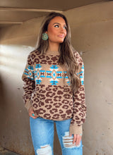 Load image into Gallery viewer, The Turquoise Leopard Sweater