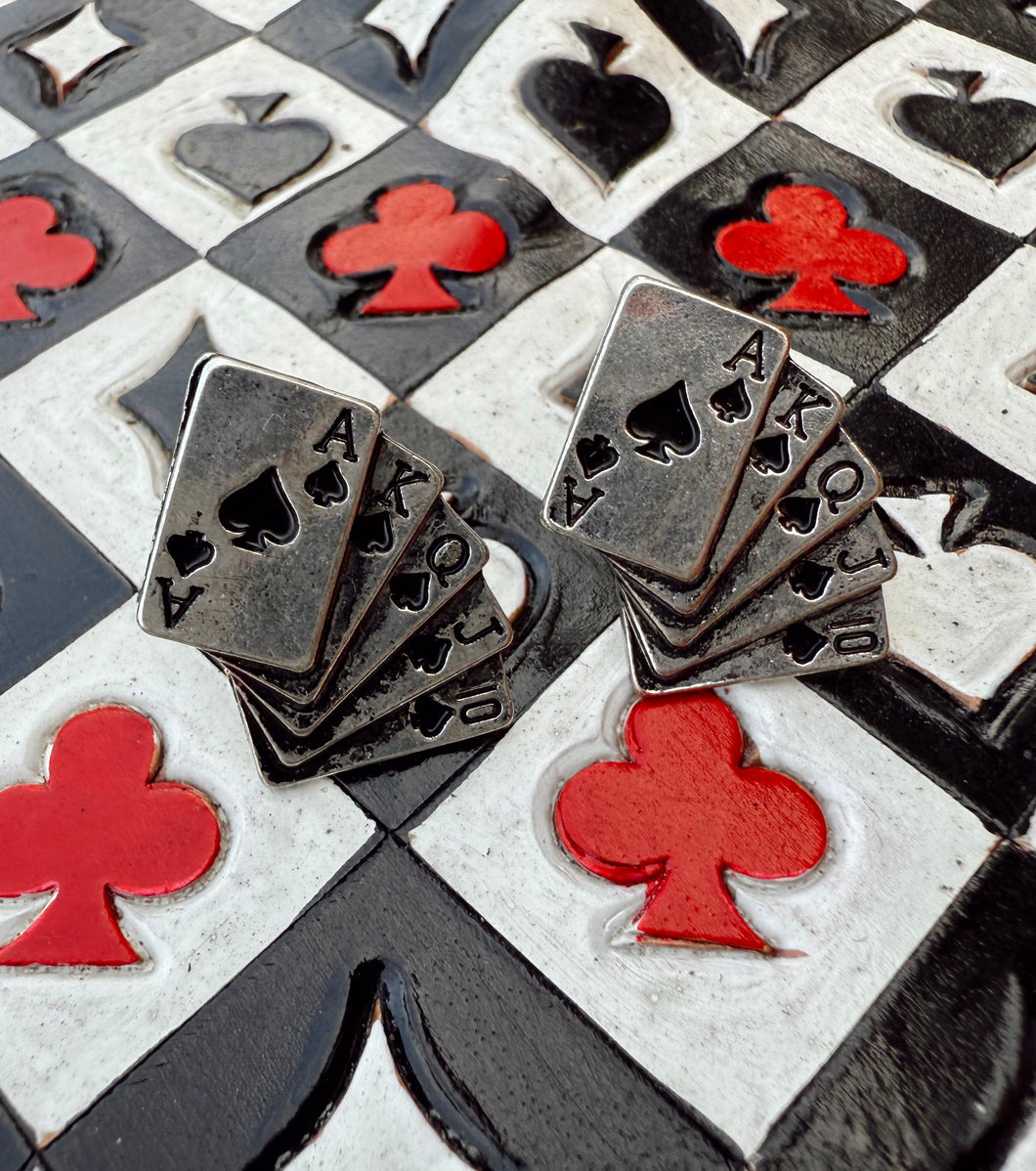 The Royal Flush Earrings—Black