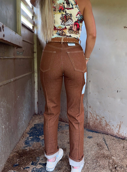 Ariat High Rise Pecan Brown Jeans