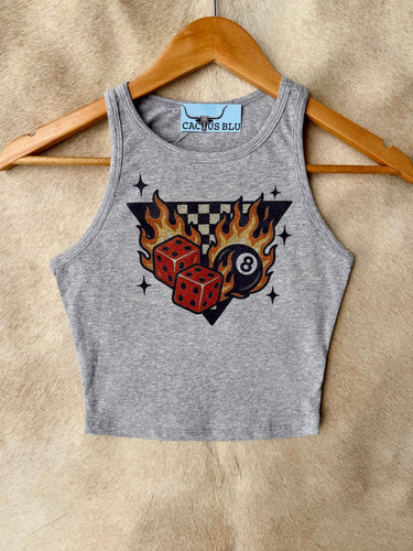 Flaming Dice Tank Top