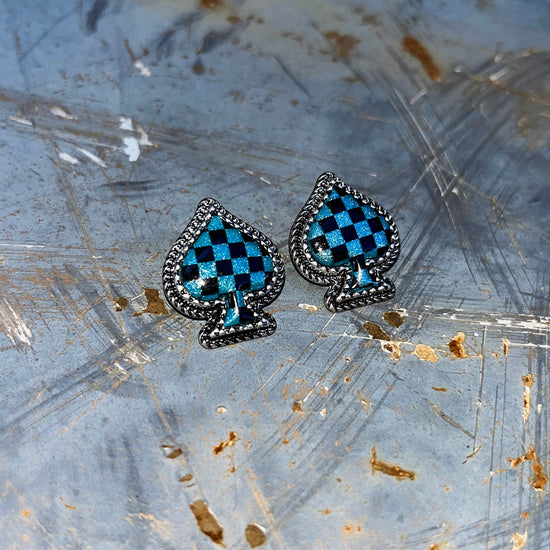 The Turquoise Spade Earrings