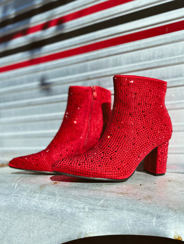 Reba Red Booties (Size 5)