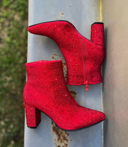 Reba Red Booties (Size 5)