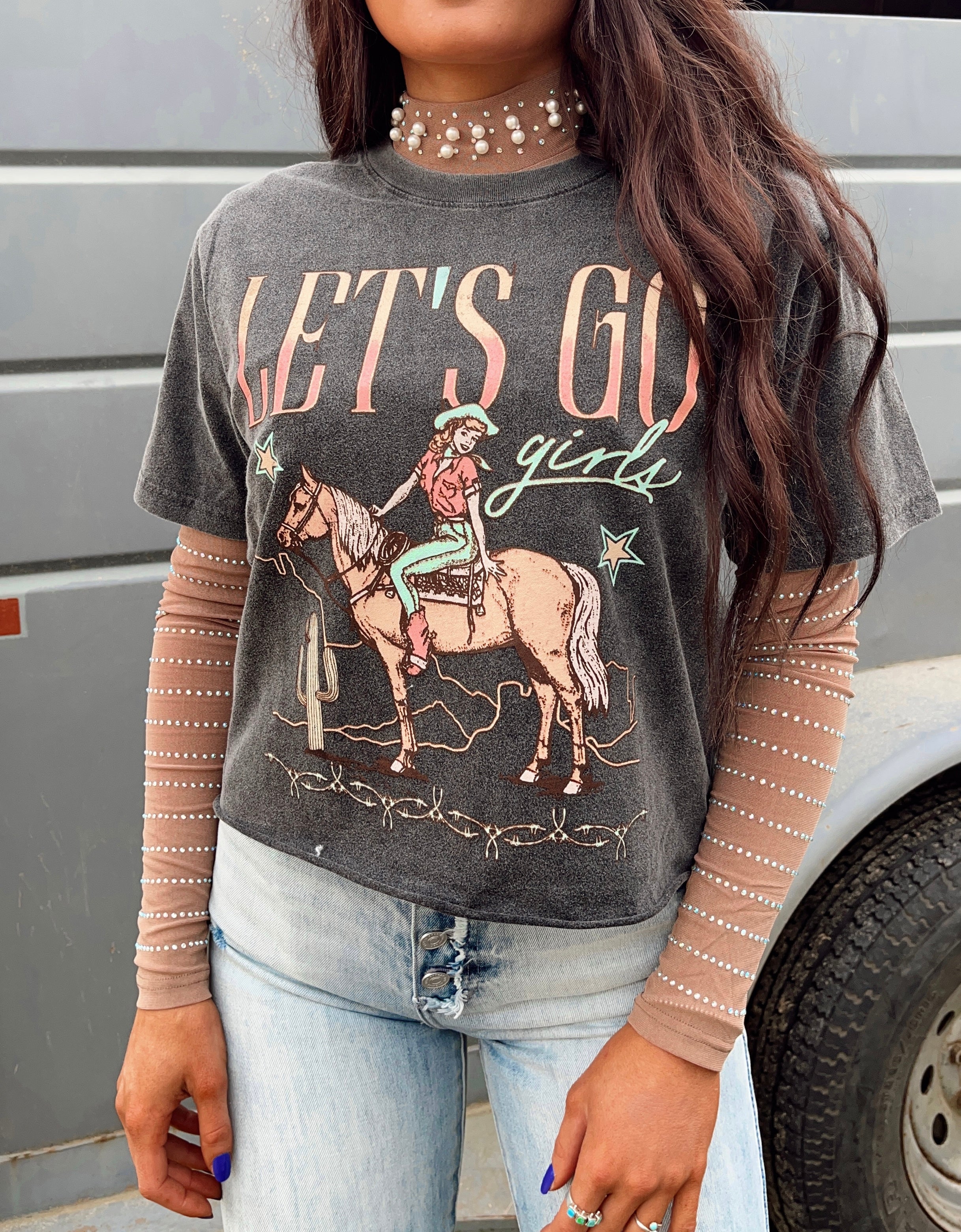 Let’s Go Girls Cropped Tee